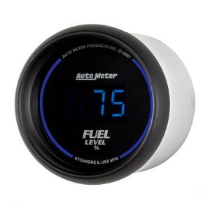 Manômetro Digital de Nível de Combustível 52 mm (Preto/Preto) - Auto Meter Digital