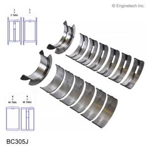 Bronzina de mancal 010 Ford L6 240-300 4.9 F1000 - Enginetech